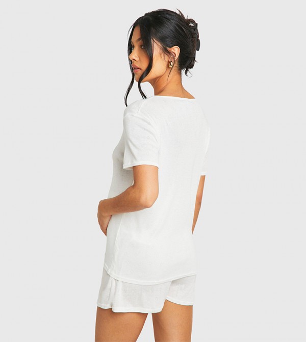boohoo  Maternity Clothing - White Sleep wear