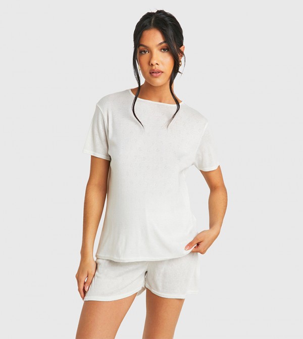 boohoo  Maternity Clothing - White Sleep wear