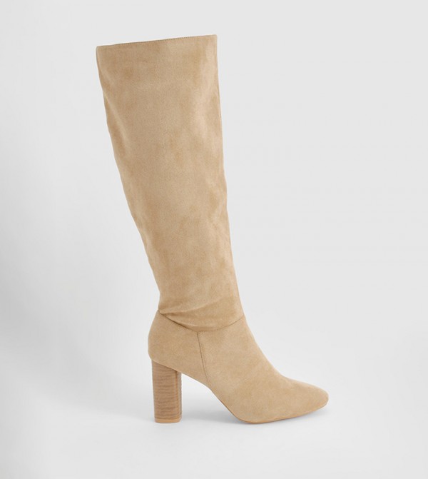 boohoo  Boots - Natural Knee length Boots