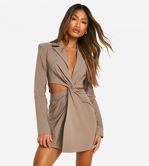 boohoo boohoo - Beige Casual Dresses