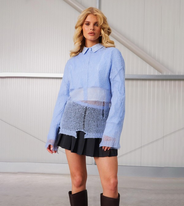 بوهو  سترات - أزرق Sweaters