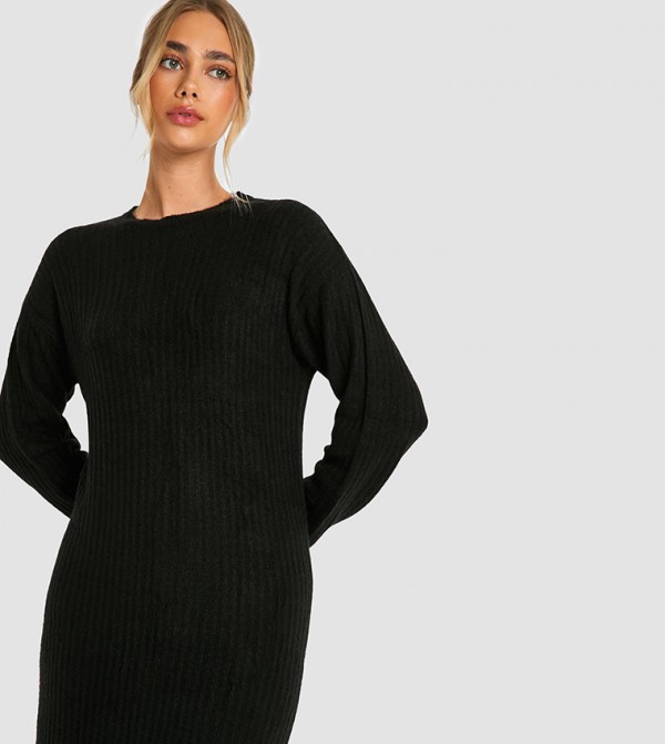 boohoo  Maxi Dresses - Black Casual Dresses