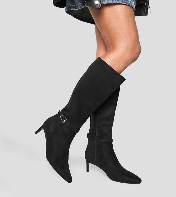 boohoo  Knee High Boots - Black Knee length Boots