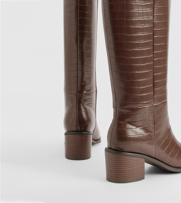 boohoo  Boots - Brown Knee length Boots