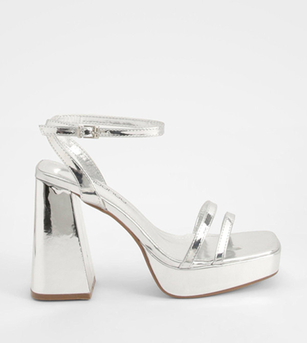 boohoo - Outlet  - Silver Platforms