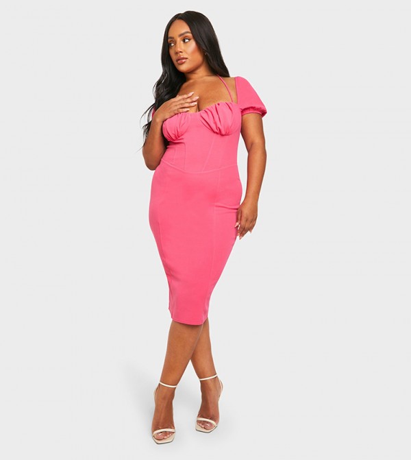 boohoo  Plus Size - Pink Dresses