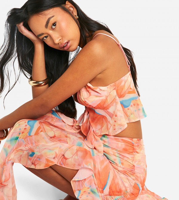 بوهو بوهو - برتقالي  Maxi Skirts