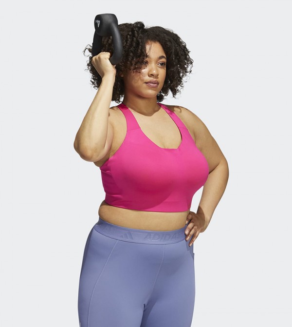 اديداس حمالات الصدر الرياضية - وردي حمالات الصدر الرياضية