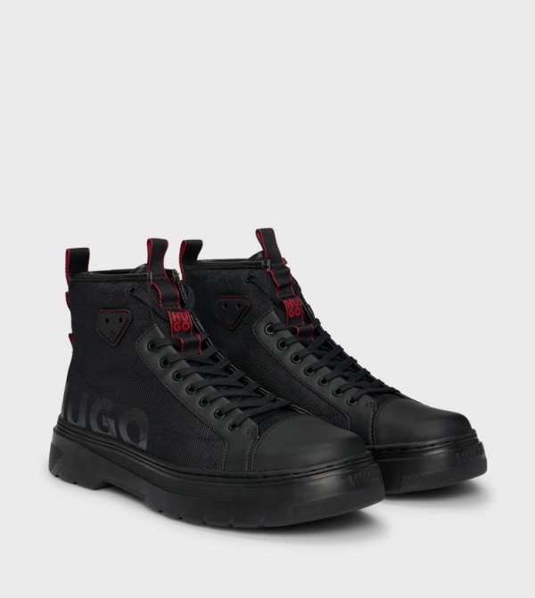 HUGO  Boots - Black Lace up Boots