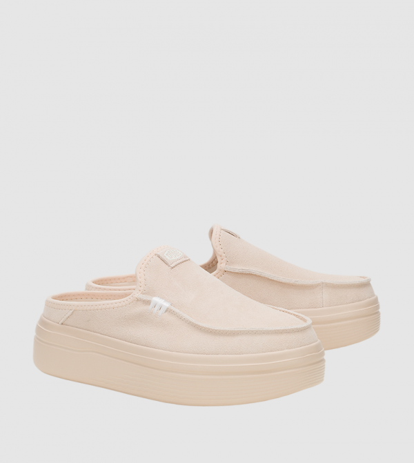 HEY DUDE  - Beige Casual Slip-ons