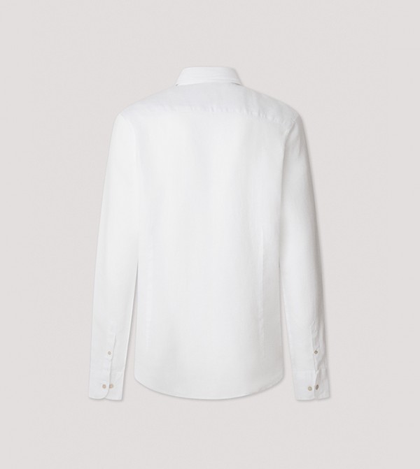 Hackett Long Sleeves - White Casual Shirts