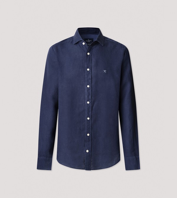 Hackett Long Sleeves - Navy Casual Shirts