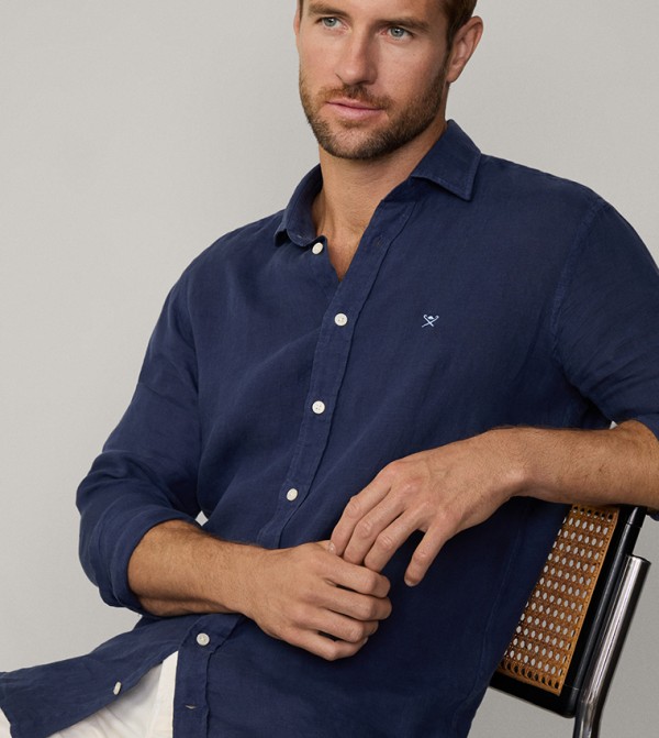 Hackett Long Sleeves - Navy Casual Shirts
