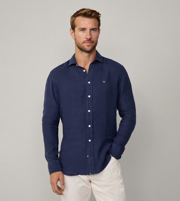 Hackett Long Sleeves - Navy Casual Shirts