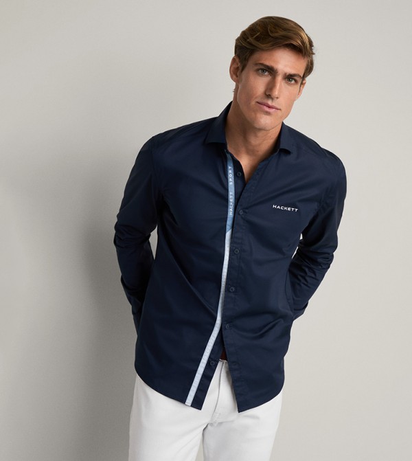 هاكيت  قمصان - كحلي قميص كاجوال 