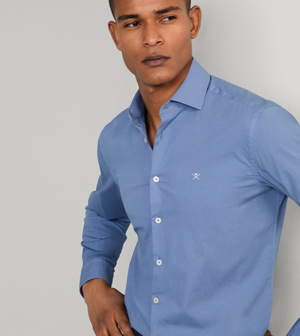 Hackett  Formal Shirts - Blue Long Sleeves