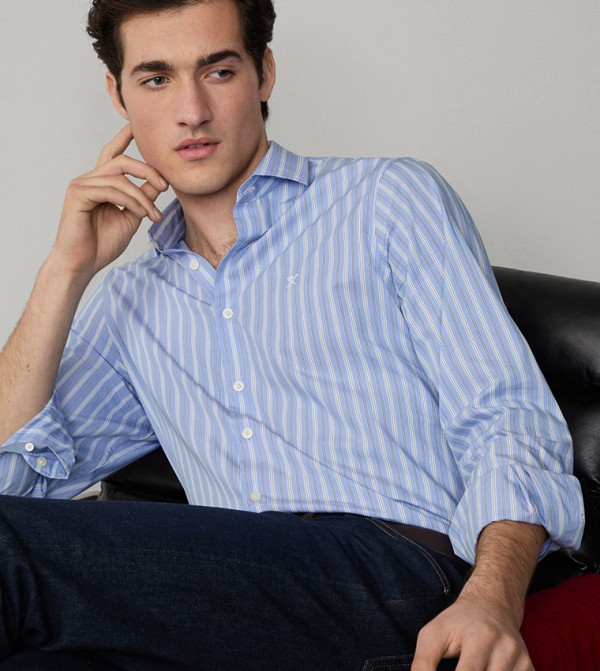 Hackett  Clothing - Blue Long Sleeves