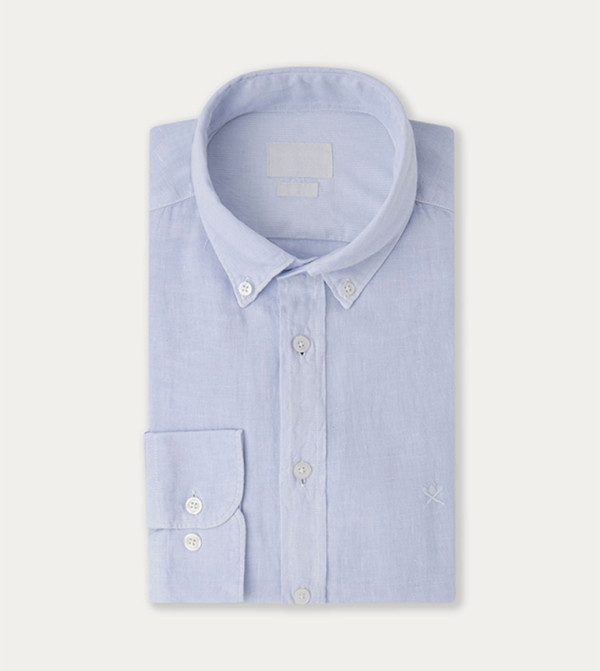 هاكيت family-events - أزرق قميص كاجوال