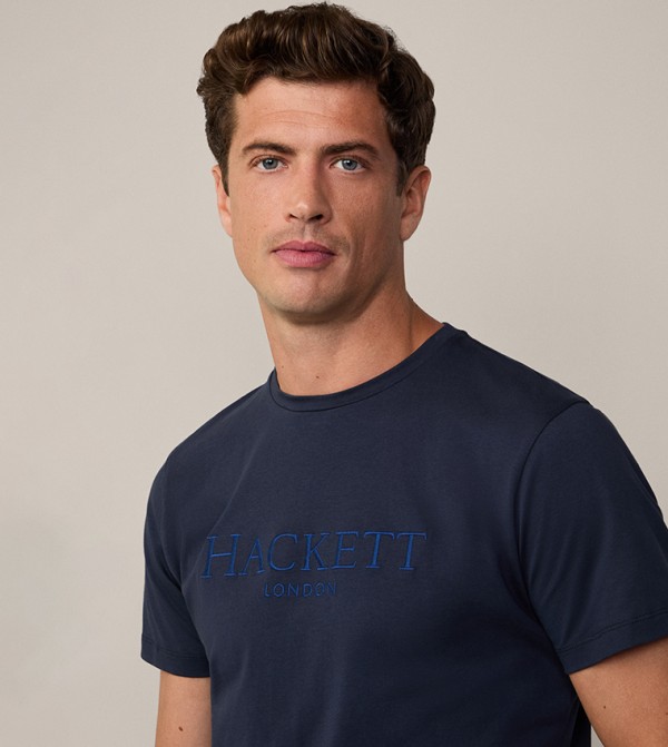 Hackett  Clothing - Blue Round Neck T-Shirts