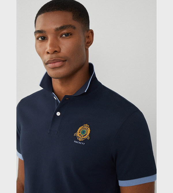 Hackett  Polo T-Shirts - Blue Polo T-shirts