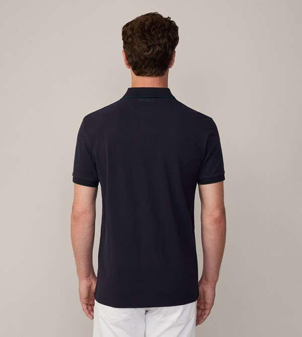 Hackett  T-Shirts - Navy Polo T-shirts