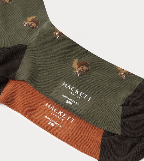 Hackett Hackett - Olive Calf Length Socks