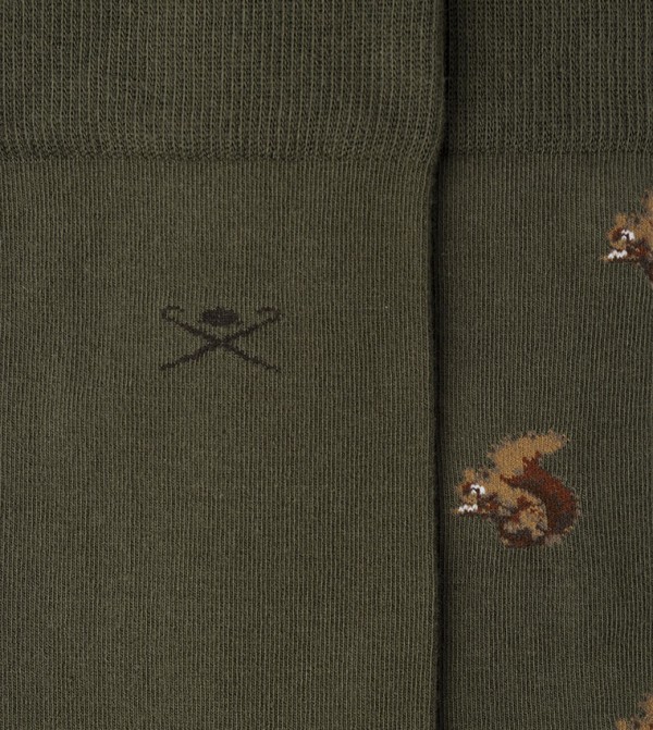 Hackett Hackett - Olive Calf Length Socks