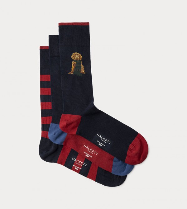 Hackett Hackett - Navy Calf Length Socks
