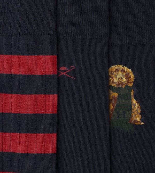 Hackett Hackett - Navy Calf Length Socks