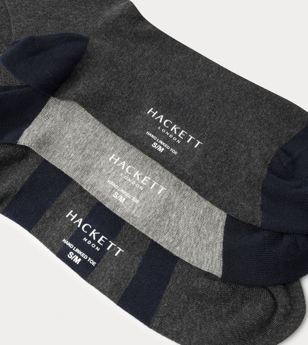 Hackett Hackett - Grey Calf Length Socks