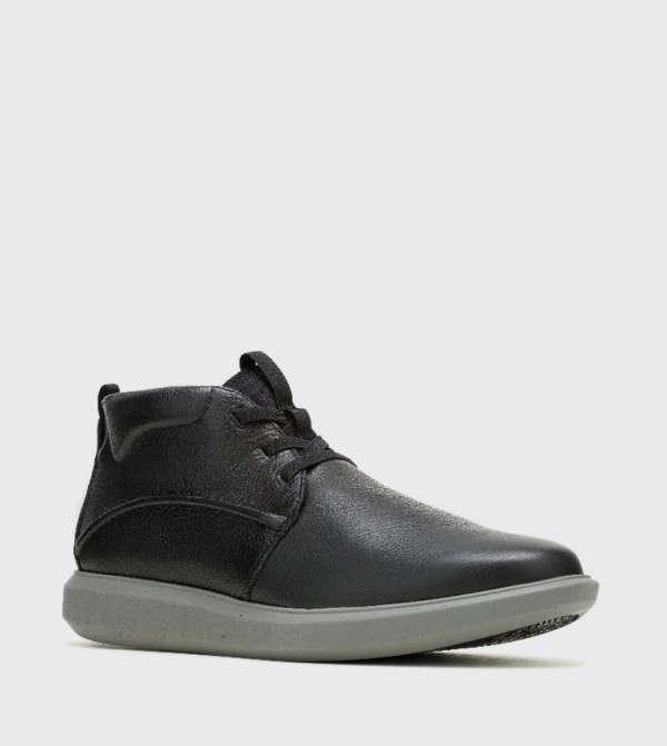 Hush Puppies  - Black Lace up Boots