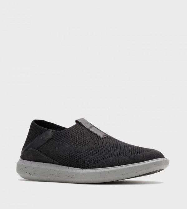 Hush Puppies  - Black Casual Slip-ons