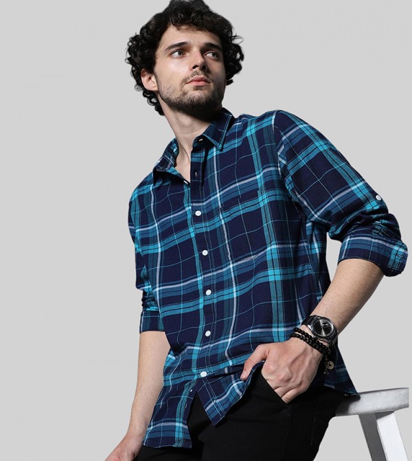 High Star  - Blue Casual Shirts