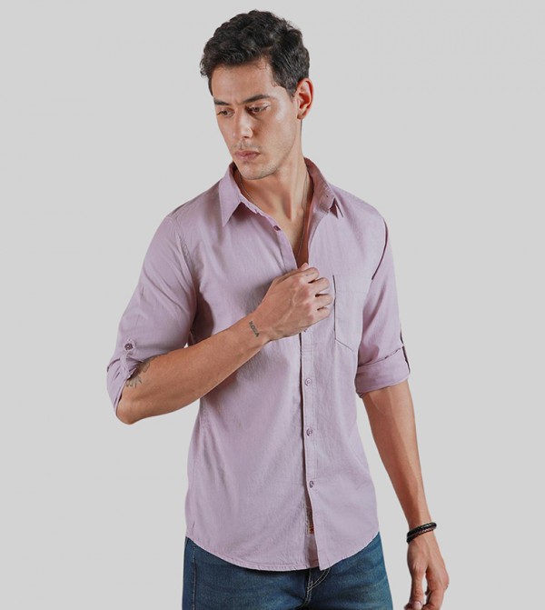 High Star  - Lavender Casual Shirts