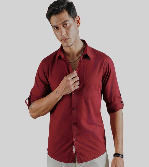 High Star  - Red Casual Shirts