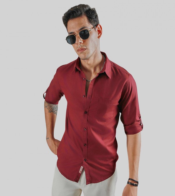 High Star  - Red Casual Shirts