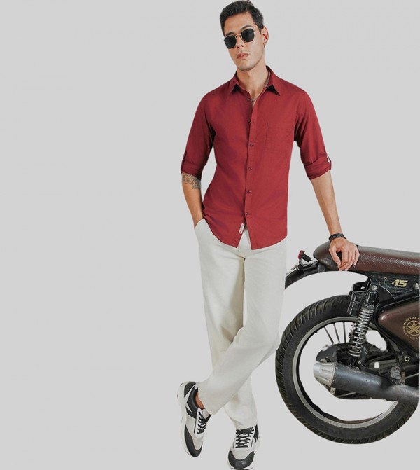 High Star  - Red Casual Shirts