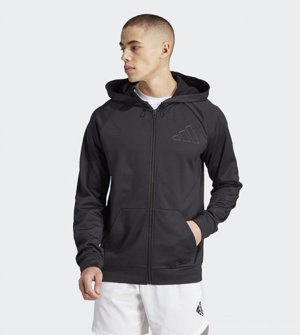 Adidas  Clothing - Black Active Jackets