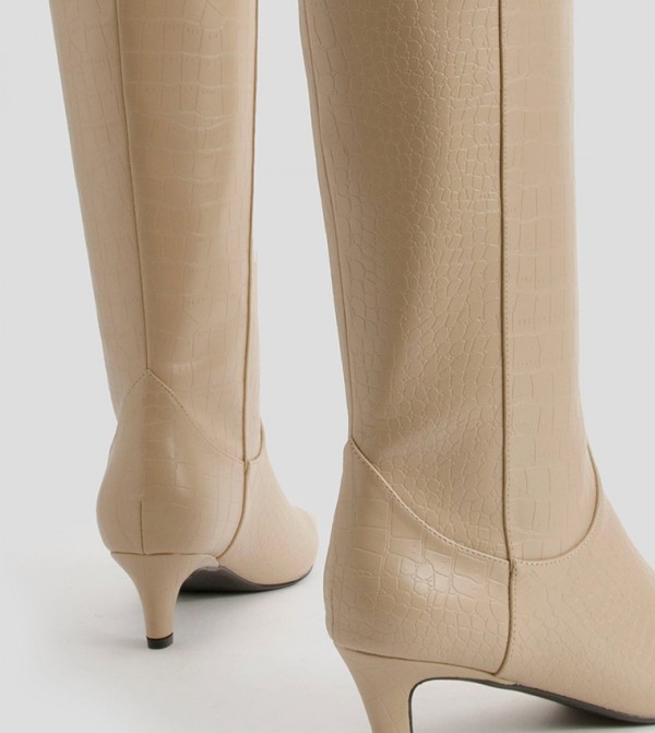 boohoo  Knee High Boots - Nude Knee length Boots