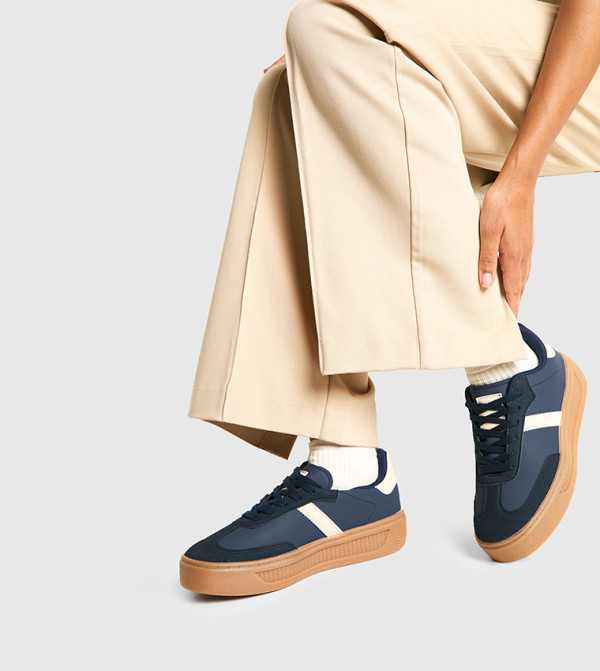 boohoo boohoo - Navy Low Top