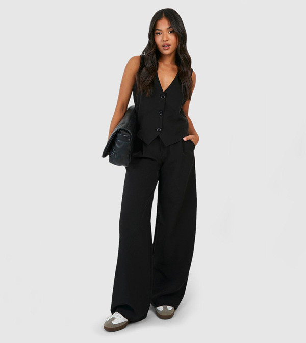 boohoo  Casual Pants - Black Casual Pants