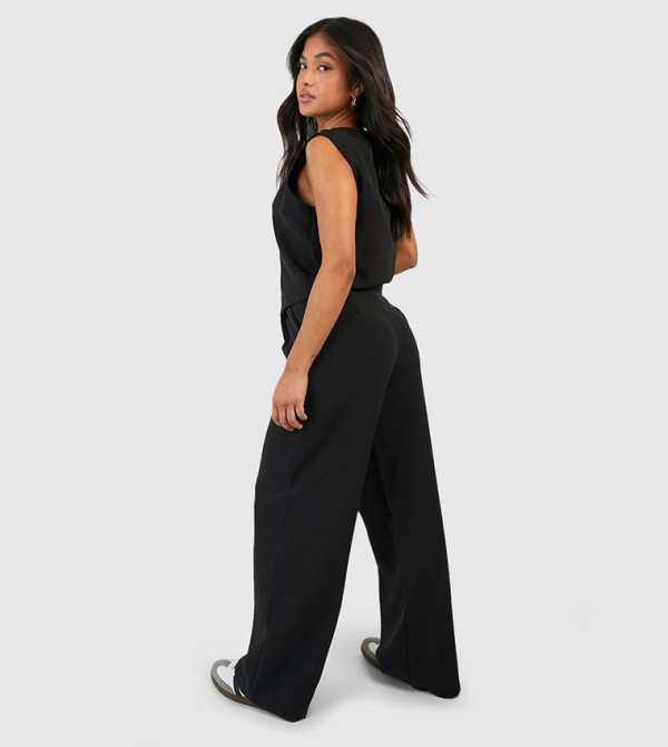 boohoo  Casual Pants - Black Casual Pants