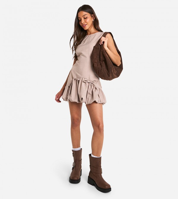 بوهو  Parachute Parade - بني  Mini Dresses