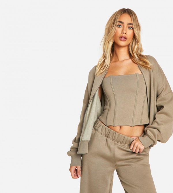 boohoo  Co-Ord Set - Khaki undefined