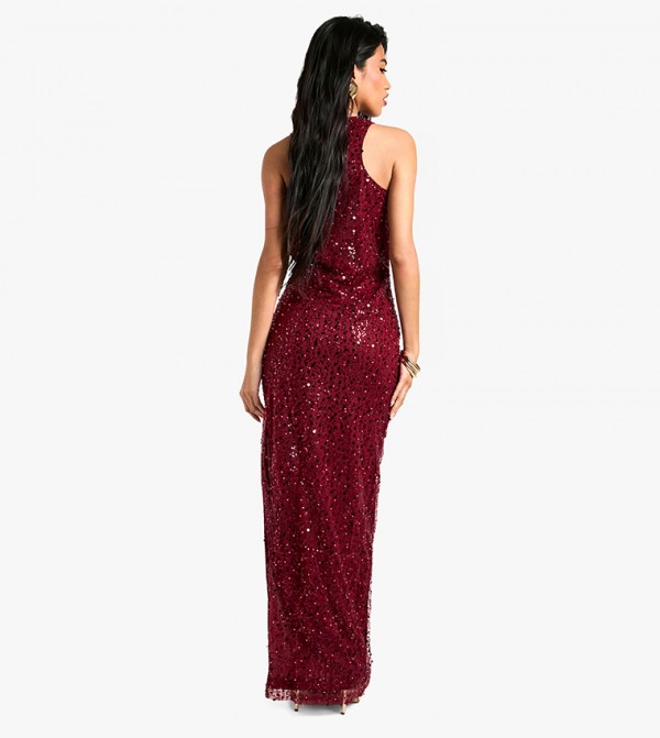 بوهو  فساتين - أحمر Maxi Dresses