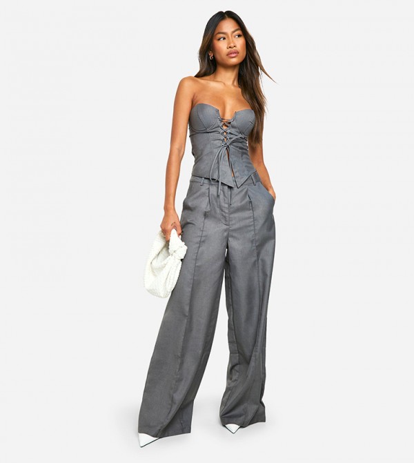 boohoo boohoo - Grey Casual Pants