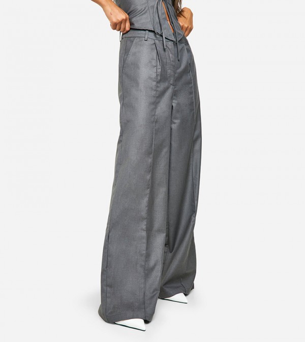 boohoo boohoo - Grey Casual Pants