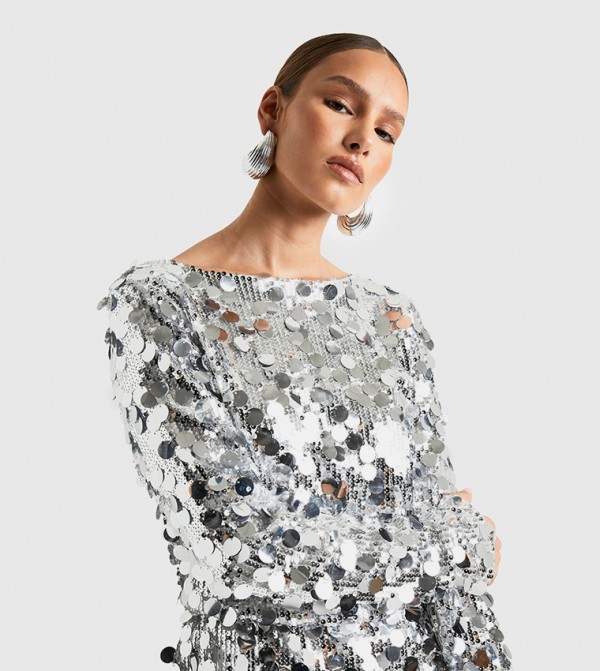 boohoo party-edit - Silver Party Dresses