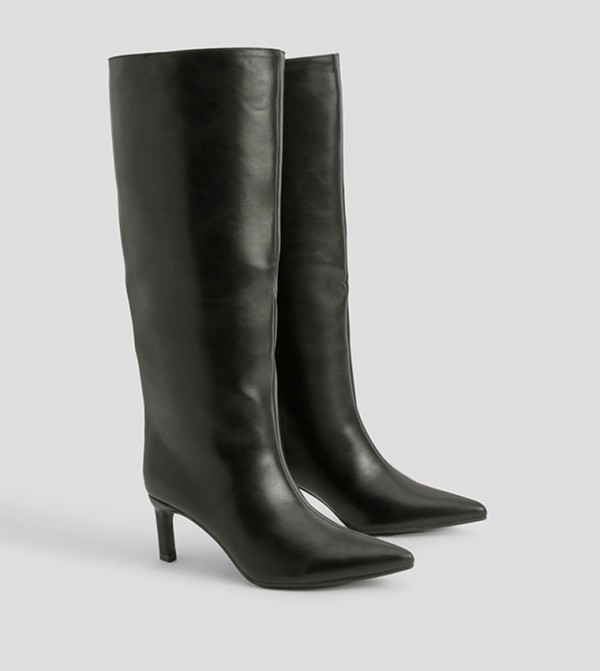 بوهو  أبوات - أسود Knee length Boots