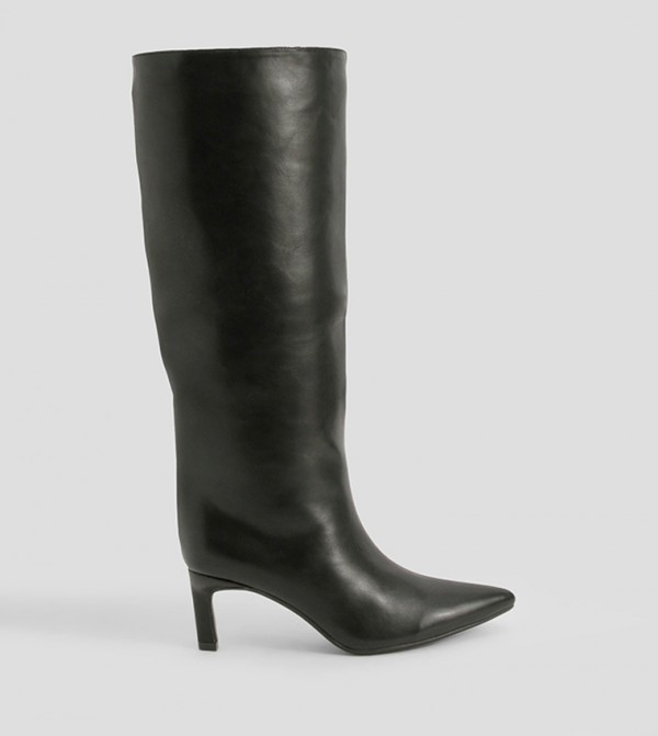 بوهو  أبوات - أسود Knee length Boots